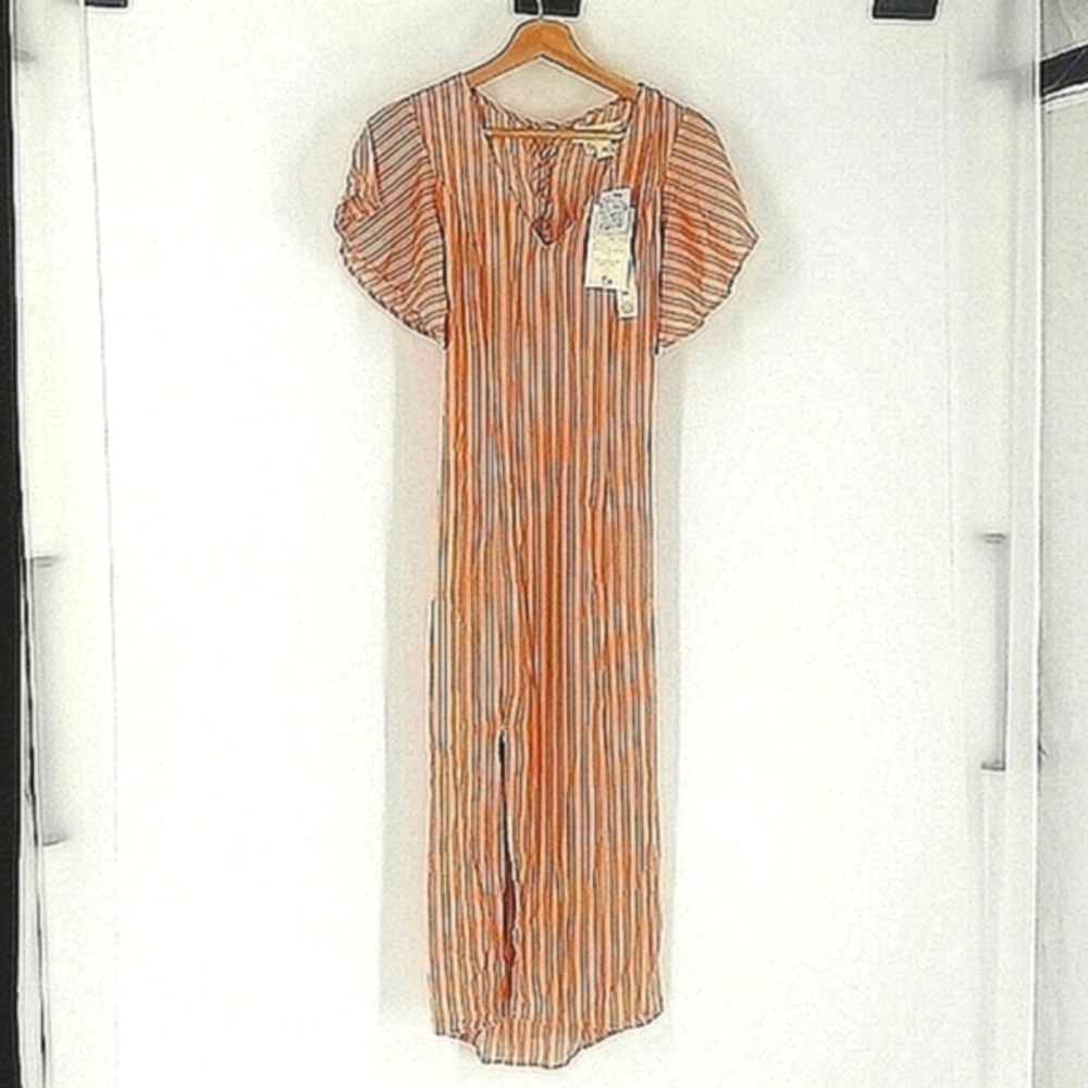 Saltwater Luxe Ruffle Short Sleeve Maxi Dress Size XS